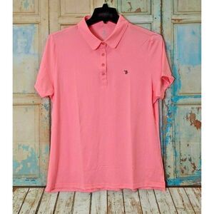 TBY Travels Together With You Mens Size XL Pink Collared Short Sleeve Polo Shirt